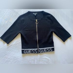 GUESS black top sweater with zipper